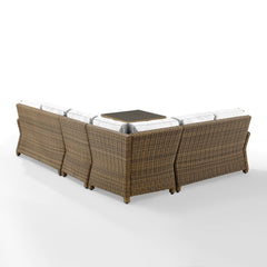 Crosley Bradenton 5pc Outdoor Wicker Sectional Set - KO70020 - The Home Selection