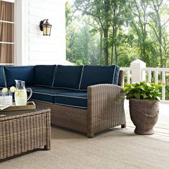 Crosley Bradenton 5pc Outdoor Wicker Sectional Set - KO70021 - The Home Selection