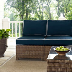 Crosley Bradenton 5pc Outdoor Wicker Sectional Set - KO70021 - The Home Selection