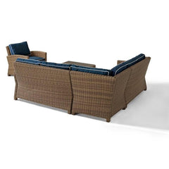 Crosley Bradenton 5pc Outdoor Wicker Sectional Set - KO70021 - The Home Selection