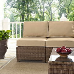 Crosley Bradenton 5pc Outdoor Wicker Sectional Set - KO70021 - The Home Selection