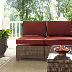 Crosley Bradenton 5pc Outdoor Wicker Sectional Set - KO70021 - The Home Selection