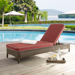 Crosley Bradenton 76 Inch Outdoor Wicker Chaise Lounge - KO70070WB - The Home Selection