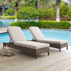 Crosley Bradenton 76 Inch Outdoor Wicker Chaise Lounge - KO70070WB - The Home Selection