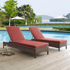 Crosley Bradenton 76 Inch Outdoor Wicker Chaise Lounge - KO70070WB - The Home Selection