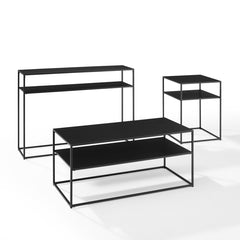 Crosley Braxton 3pc Coffee Table Set Matte-Black - KF14005MB - The Home Selection