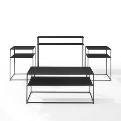 Crosley Braxton 4pc Coffee Table Set Matte-Black - KF14006MB - The Home Selection