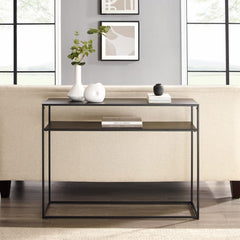 Crosley Braxton Console Table Matte-Black - CF1400 - The Home Selection