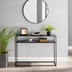 Crosley Braxton Console Table Matte-Black - CF1400 - The Home Selection