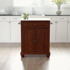 Crosley Cambridge 31 Inch Granite Top Portable Kitchen Island/Cart - KF30020D - The Home Selection