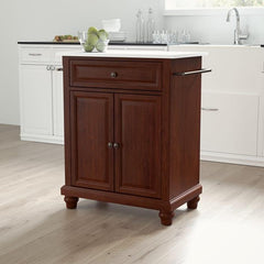 Crosley Cambridge 31 Inch Granite Top Portable Kitchen Island/Cart - KF30020D - The Home Selection