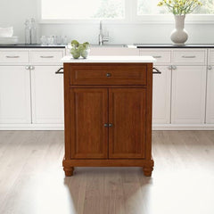 Crosley Cambridge 31 Inch Granite Top Portable Kitchen Island/Cart - KF30020D - The Home Selection