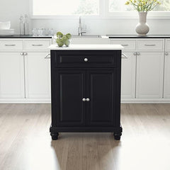 Crosley Cambridge 31 Inch Granite Top Portable Kitchen Island/Cart - KF30020D - The Home Selection
