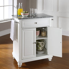Crosley Cambridge 31 Inch Granite Top Portable Kitchen Island/Cart - KF30023D - The Home Selection