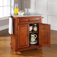 Crosley Cambridge 31 Inch Granite Top Portable Kitchen Island/Cart - KF30023D - The Home Selection