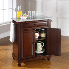 Crosley Cambridge 31 Inch Granite Top Portable Kitchen Island/Cart - KF30023D - The Home Selection