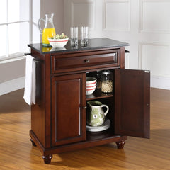 Crosley Cambridge 31 Inch Granite Top Portable Kitchen Island/Cart - KF30024D - The Home Selection