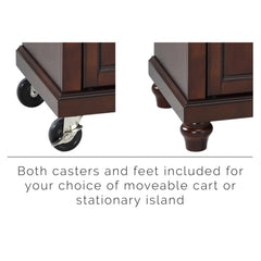 Crosley Cambridge 31 Inch Granite Top Portable Kitchen Island/Cart - KF30024D - The Home Selection