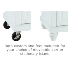 Crosley Cambridge 31 Inch Granite Top Portable Kitchen Island/Cart - KF30024D - The Home Selection