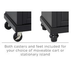 Crosley Cambridge 31 Inch Granite Top Portable Kitchen Island/Cart - KF30024D - The Home Selection