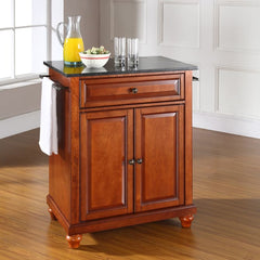 Crosley Cambridge 31 Inch Granite Top Portable Kitchen Island/Cart - KF30024D - The Home Selection