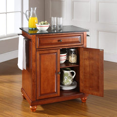 Crosley Cambridge 31 Inch Granite Top Portable Kitchen Island/Cart - KF30024D - The Home Selection