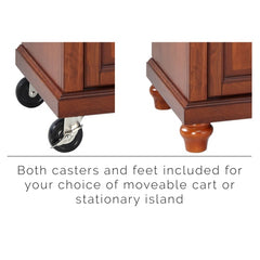 Crosley Cambridge 31 Inch Granite Top Portable Kitchen Island/Cart - KF30024D - The Home Selection
