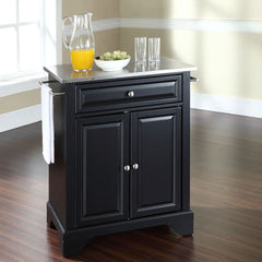 Crosley Cambridge 31 Inch Stainless Steel Top Portable Kitchen Island/Cart - KF30022B - The Home Selection
