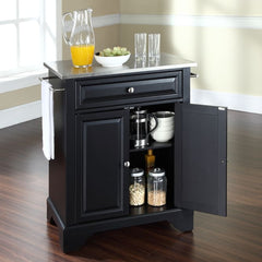Crosley Cambridge 31 Inch Stainless Steel Top Portable Kitchen Island/Cart - KF30022B - The Home Selection