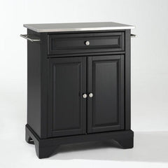 Crosley Cambridge 31 Inch Stainless Steel Top Portable Kitchen Island/Cart - KF30022B - The Home Selection