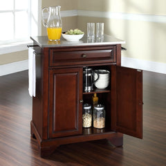 Crosley Cambridge 31 Inch Stainless Steel Top Portable Kitchen Island/Cart - KF30022B - The Home Selection