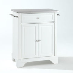Crosley Cambridge 31 Inch Stainless Steel Top Portable Kitchen Island/Cart - KF30022B - The Home Selection