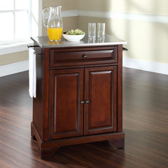 Crosley Cambridge 31 Inch Stainless Steel Top Portable Kitchen Island/Cart - KF30022B - The Home Selection