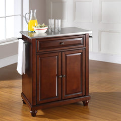 Crosley Cambridge 31 Inch Stainless Steel Top Portable Kitchen Island/Cart - KF30022D - The Home Selection