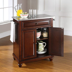 Crosley Cambridge 31 Inch Stainless Steel Top Portable Kitchen Island/Cart - KF30022D - The Home Selection