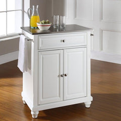 Crosley Cambridge 31 Inch Stainless Steel Top Portable Kitchen Island/Cart - KF30022D - The Home Selection