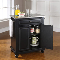 Crosley Cambridge 31 Inch Stainless Steel Top Portable Kitchen Island/Cart - KF30022D - The Home Selection