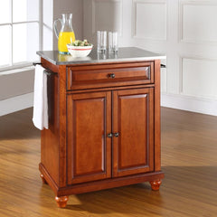 Crosley Cambridge 31 Inch Stainless Steel Top Portable Kitchen Island/Cart - KF30022D - The Home Selection