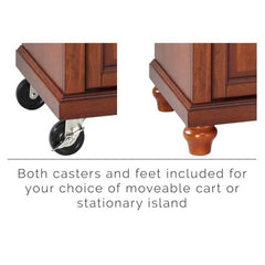Crosley Cambridge 31 Inch Stainless Steel Top Portable Kitchen Island/Cart - KF30022D - The Home Selection
