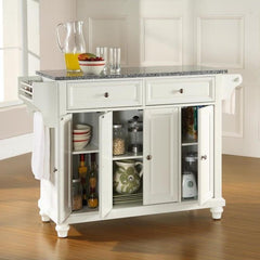 Crosley Cambridge 51.50 Inch Granite Top Full Size Kitchen Island/Cart - KF30003D - The Home Selection