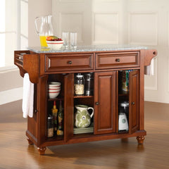 Crosley Cambridge 51.50 Inch Granite Top Full Size Kitchen Island/Cart - KF30003D - The Home Selection