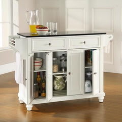 Crosley Cambridge 51.50 Inch Granite Top Full Size Kitchen Island/Cart- KF30004D - The Home Selection