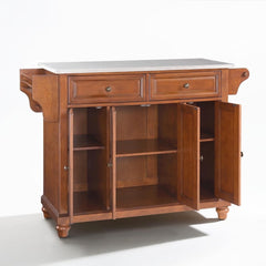 Crosley Cambridge 51.50 Inch Stainless Steel Top Full Size Kitchen Island/Cart - KF30002D - The Home Selection