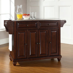 Crosley Cambridge 51.50 Inch Stainless Steel Top Full Size Kitchen Island/Cart - KF30002D - The Home Selection