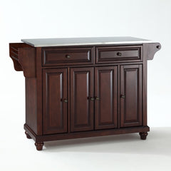 Crosley Cambridge 51.50 Inch Stainless Steel Top Full Size Kitchen Island/Cart - KF30002D - The Home Selection