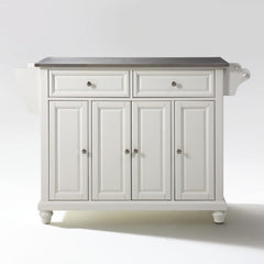 Crosley Cambridge 51.50 Inch Stainless Steel Top Full Size Kitchen Island/Cart - KF30002D - The Home Selection