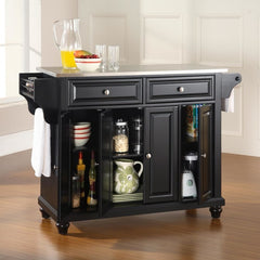 Crosley Cambridge 51.50 Inch Stainless Steel Top Full Size Kitchen Island/Cart - KF30002D - The Home Selection
