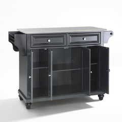 Crosley Cambridge 51.50 Inch Stainless Steel Top Full Size Kitchen Island/Cart - KF30002D - The Home Selection