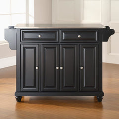 Crosley Cambridge 51.50 Inch Stainless Steel Top Full Size Kitchen Island/Cart - KF30002D - The Home Selection