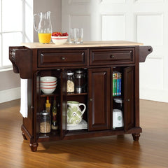 Crosley Cambridge 51.50 Inch Wood Top Full Size Kitchen Island/Cart - KF30001D - The Home Selection